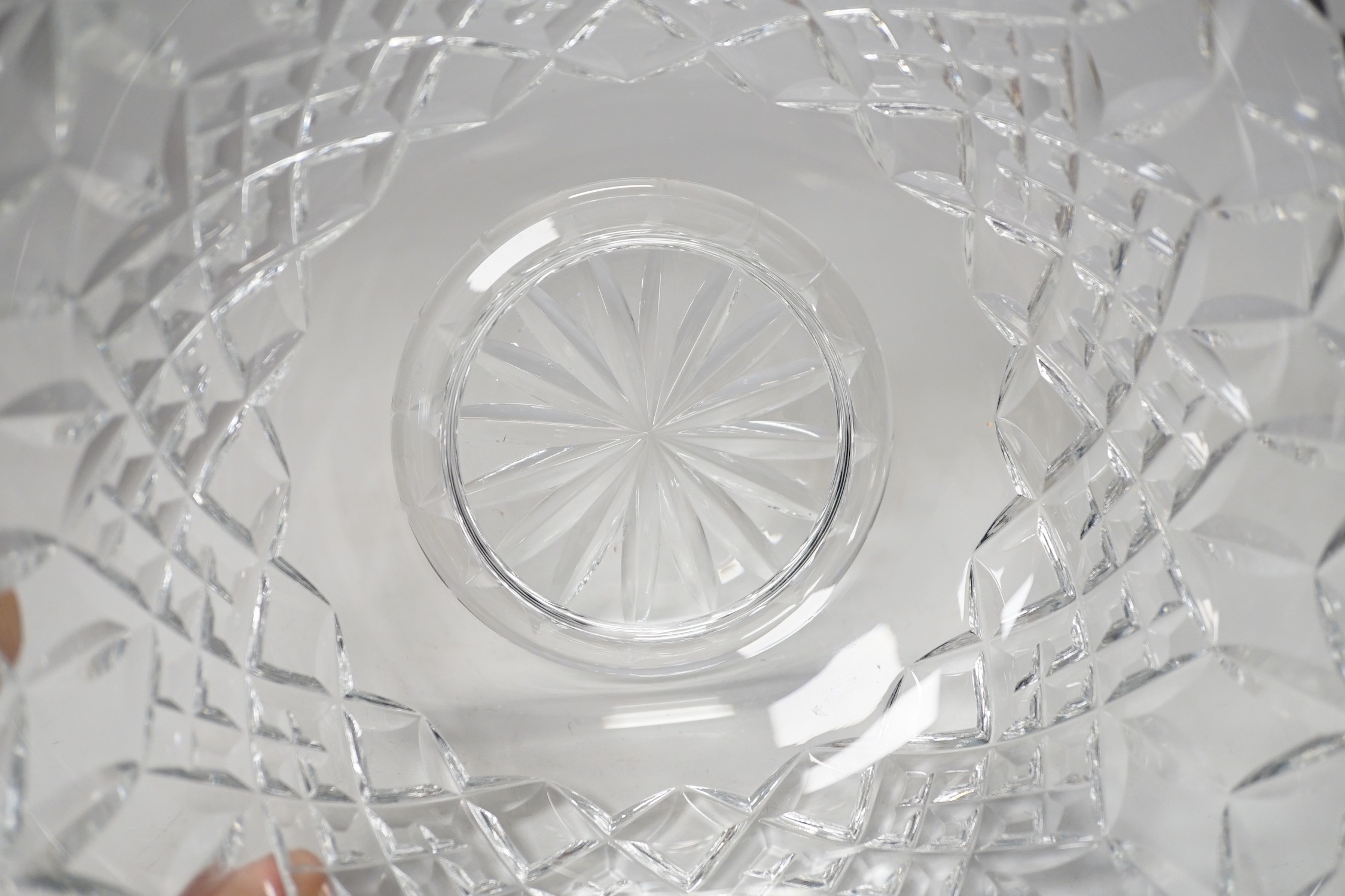 A boxed large Waterford cut glass fruit bowl, 25cm diameter